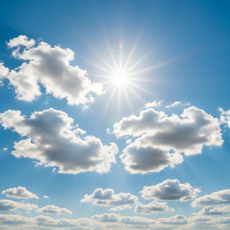 Sunny Sky Scene | Energizing Sun Illuminates Azure Skies Sunny Sky Scene | Energizing Sun Illuminates Azure Skies