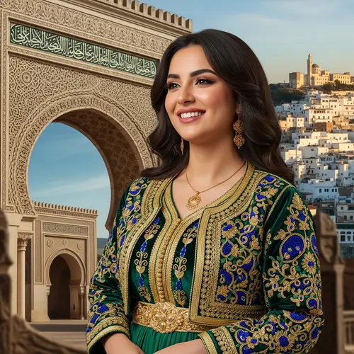 Young Algerian Woman in Traditional Attire | Vibrant Algerian Culture