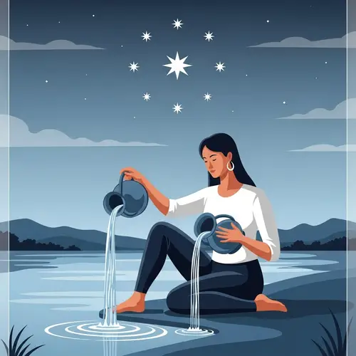 Modern Star Tarot Card Interpretation | Serene Woman Pouring Water