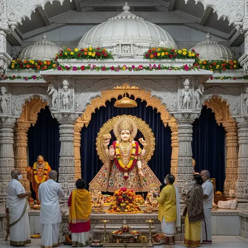 Ayodhya Temple: Magnificent Deity Statue and Religious Rituals