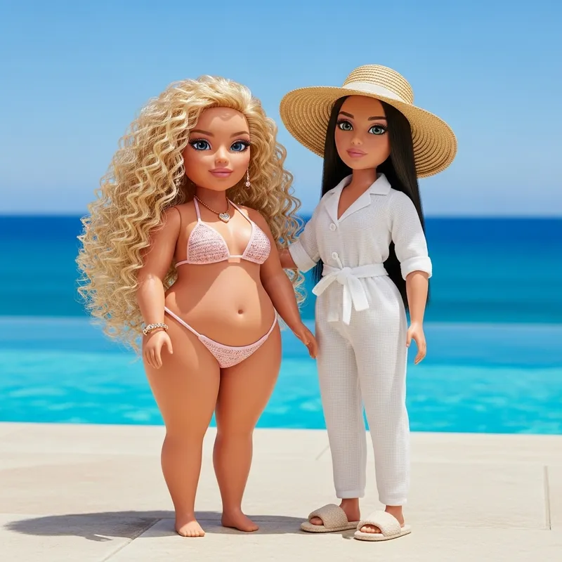 Stunning HD Curvy Bratz Doll by the Pool