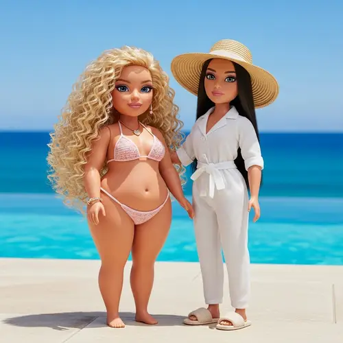 Stunning HD Curvy Bratz Doll by the Pool