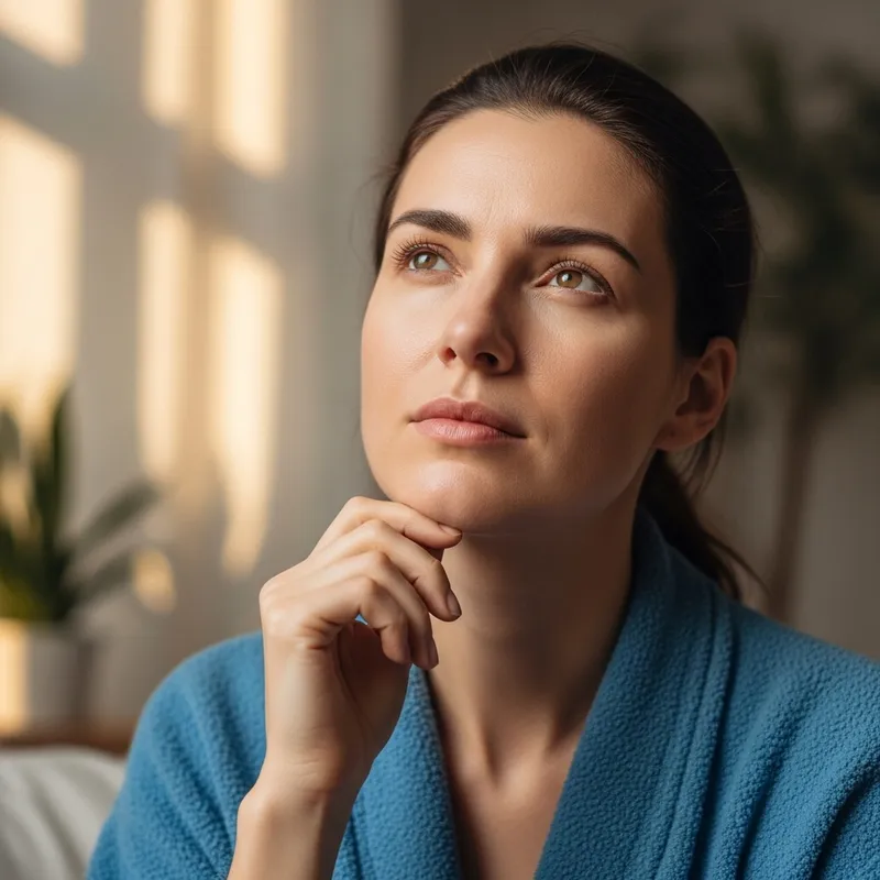 Tranquil Contemplation: Person Reflecting on Inner Peace