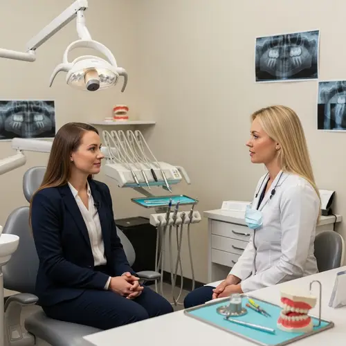 Dental Office Interview: Professional Woman with Female Dentist