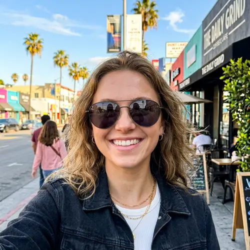 Stylish Selfie with Sunglasses on iPhone