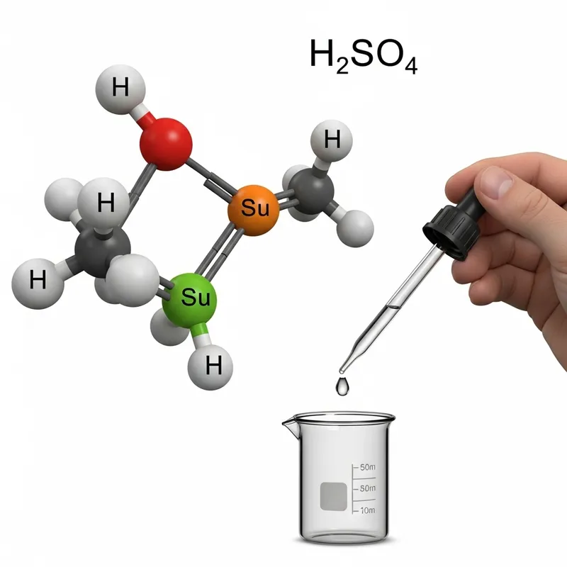 Sulfuric Acid (H2SO4) Molecule: Detailed Representation