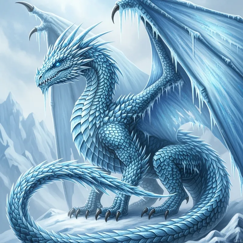 Ice Dragon: Frosty Winter Creature Ice Dragon: Frosty Winter Creature