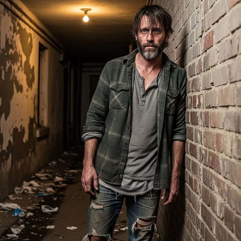 Ugly Gage Scott - Disheveled Man with Scruffy Beard and Unkempt Hair