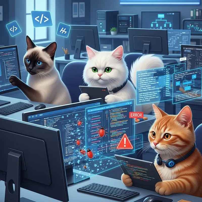 Three Cats Test Software with Precision in a Modern Setting