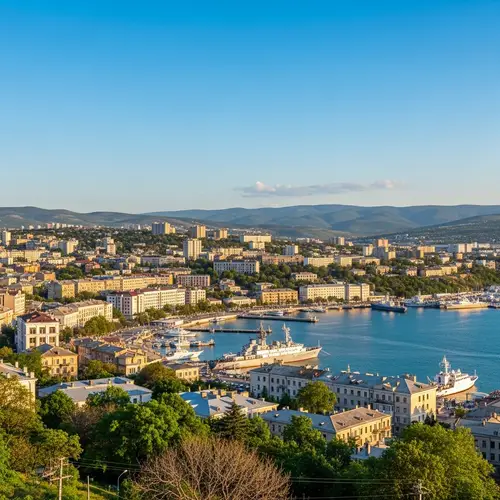 Panoramic View of Sevastopol, Crimea | Azure Sky & Cerulean Sea