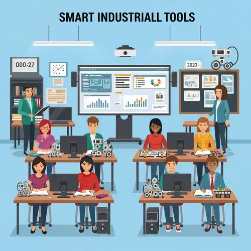 Smart Industrial Tools in Educational Setting - Modern Classroom Scene
