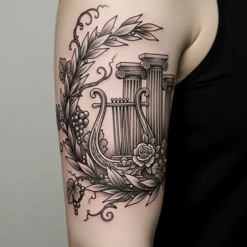 Greek & Roman Mythology Arm Tattoo Design