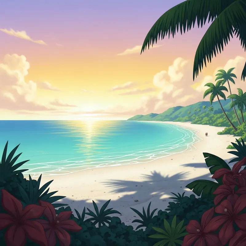 Enchanting Beach with Crystal Clear Waters Enchanting Beach with Crystal Clear Waters