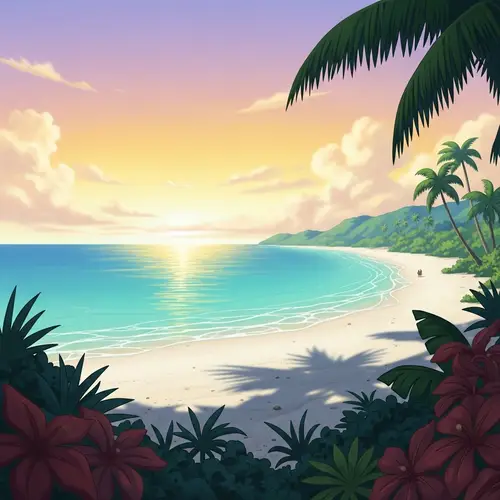 Enchanting Beach with Crystal Clear Waters