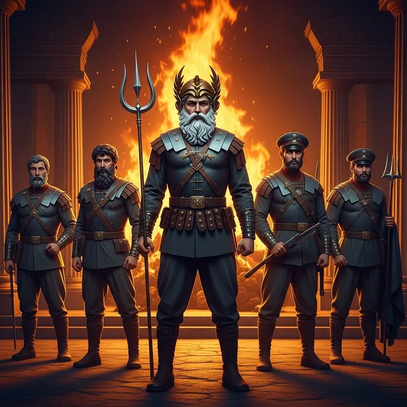 Roman Gods in Ukrainian Military Uniforms | Vibrant Image