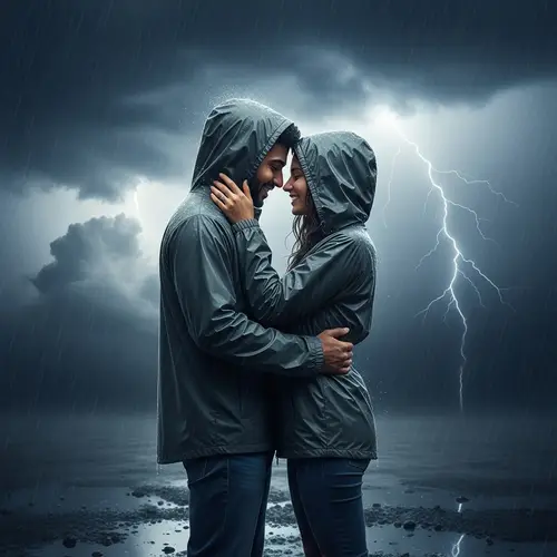 Romantic Moments: Love in Stormy Weather