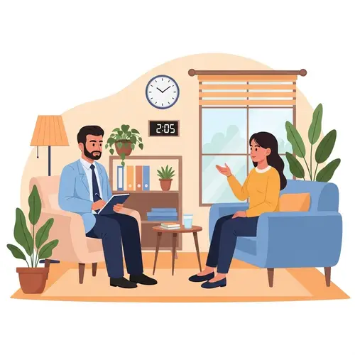 Modern Counseling Session with Middle-Eastern Male Psychologist