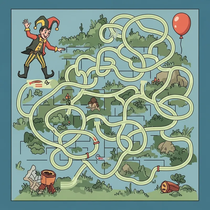 Joker Maze Challenge: Find Your Way to the Balloon 🤔