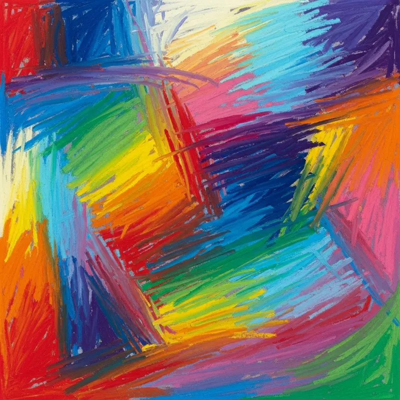Easy Abstract Art with Vibrant Oil Pastel Colors