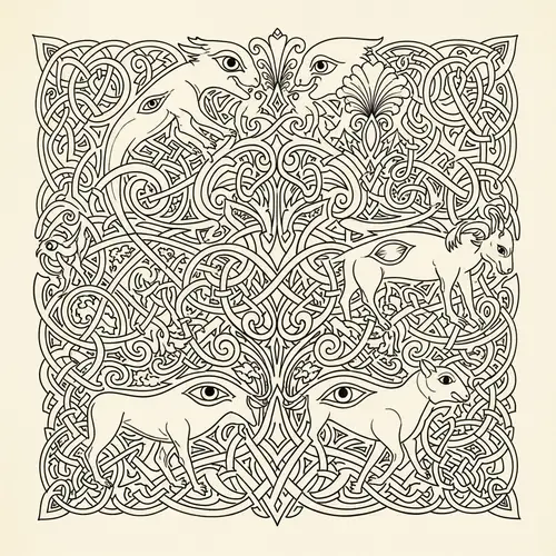 Nordic Art Sketch Design: Ringerike Period Inspiration