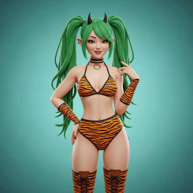 Lum from Urusei Yatsura - Vibrant Character Art