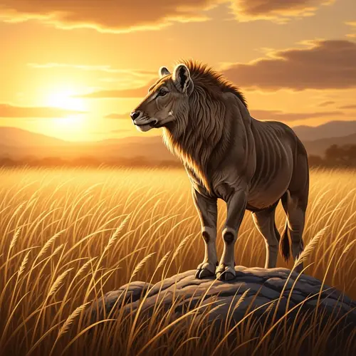 Majestic Leone on African Savannah | Nature's Beauty Captured