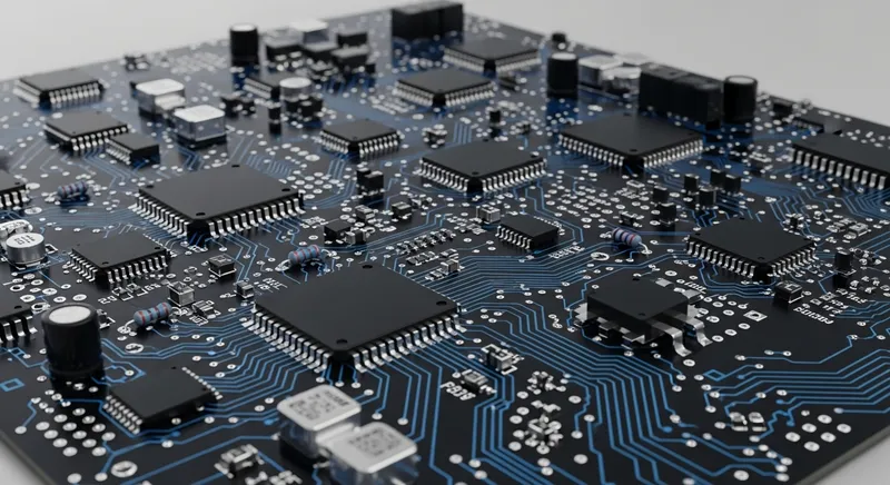 Modern Aesthetic Black and Blue PCB Design