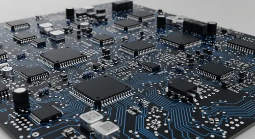 Modern Black and Blue PCB Design | Futuristic Circuit Board