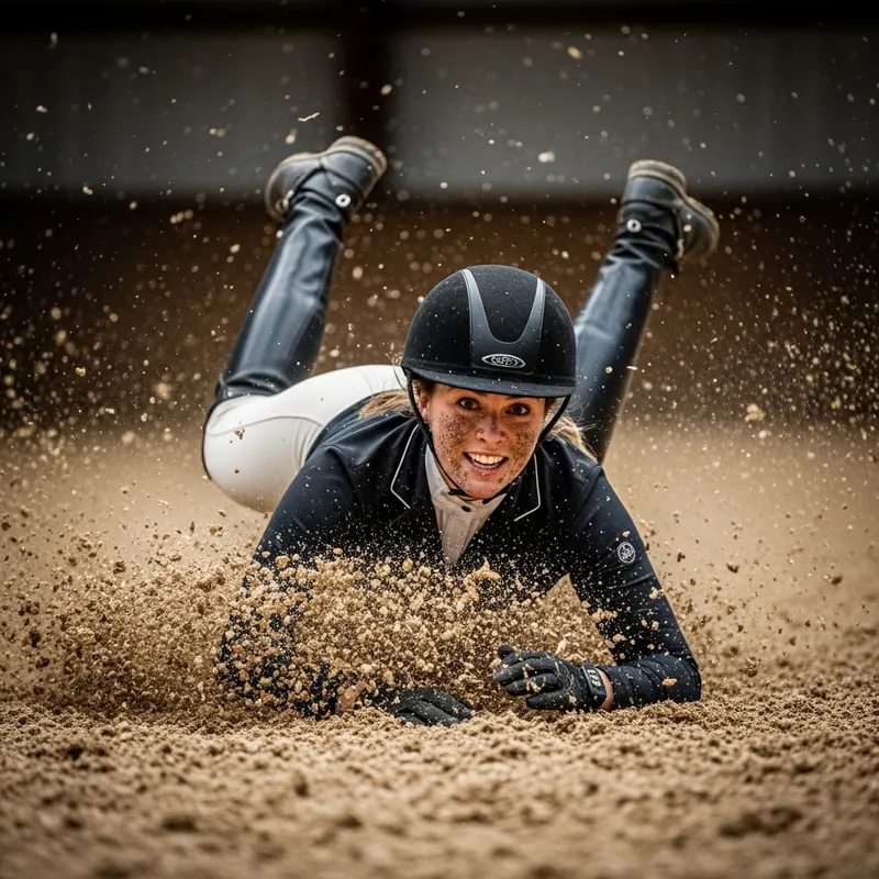 Hilarious Equestrian Mishap: Woman Leaps Face-First in Manure