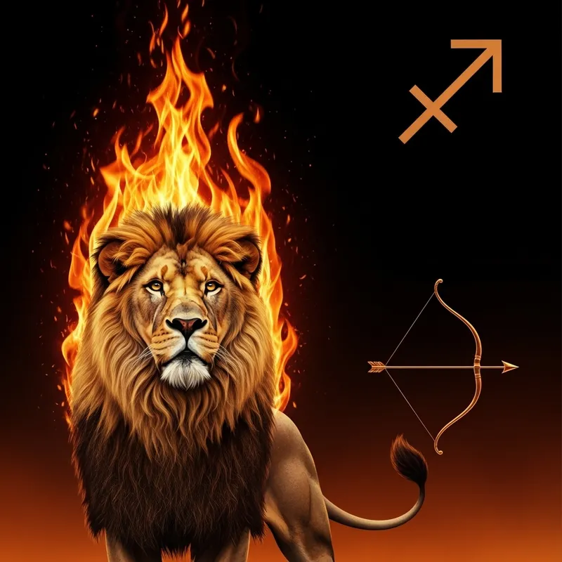Majestic Sagittarius Lion - Fiery Energy and Exploration