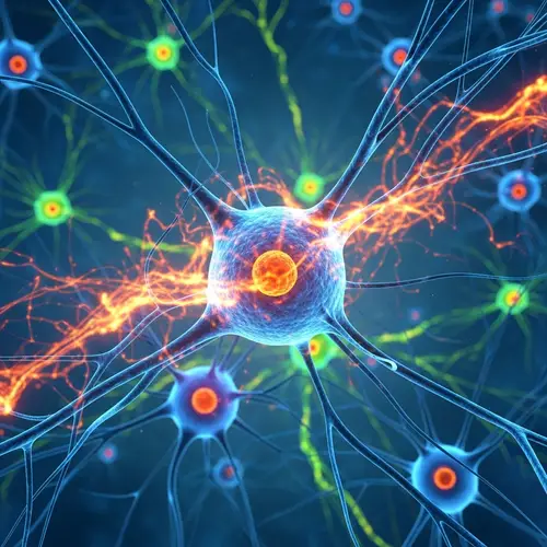 Abstract Neurons Art: Colorful Neural Network Depiction