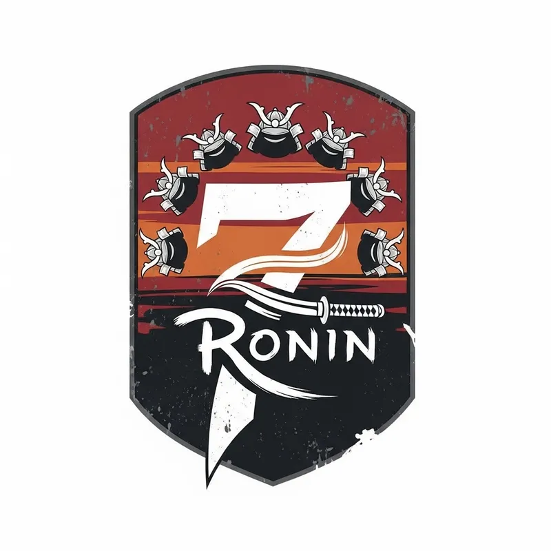 7 Ronin Samurai Logo Design: Custom Gaming Icon