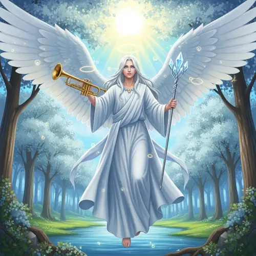 Majestic Angel in Heavenly Landscape