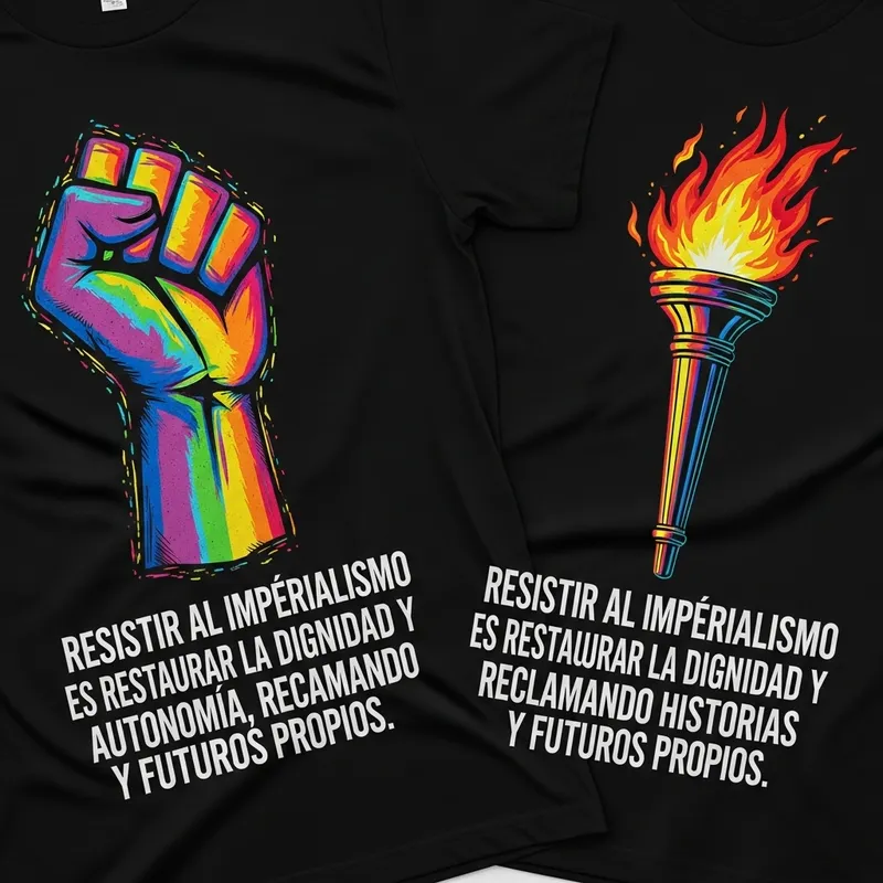 Vibrant Resistance Symbols | Black T-Shirts | Freedom & Dignity