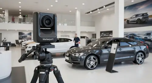 3D Matterport Pro 3 Camera Captures Car in Dealership