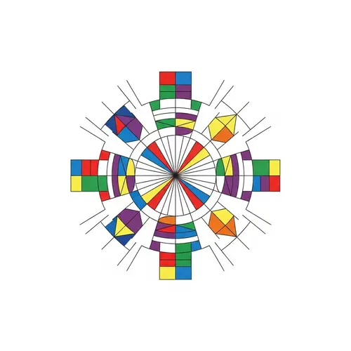 Minimalist Geometric Artwork: Balancing Harmony & Rhythm