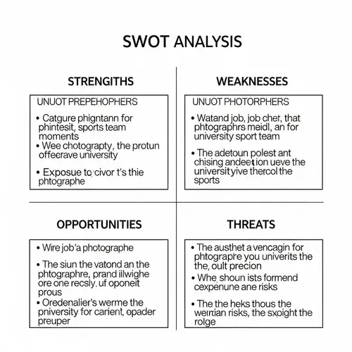 Photographer at Varsity SWOT Analysis: Insights & Risks