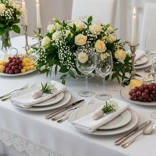 Elegant Bride and Groom Table Setup for Weddings
