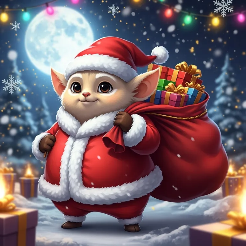 Cute Santa Stitch Bringing Festive Cheer