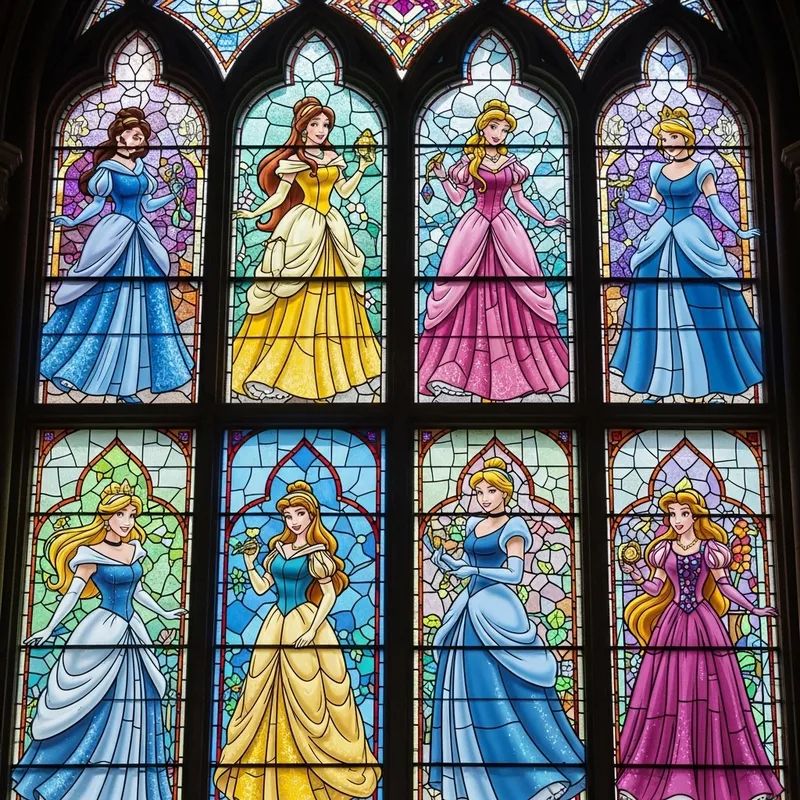 Disney Princess Stained Glass Windows | Ethereal Gothic Art