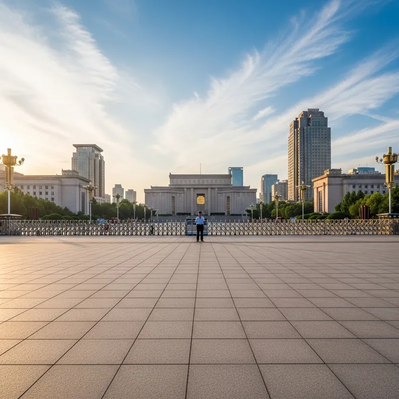 Tiananmen Square at Dawn in 1989 Tiananmen Square at Dawn in 1989