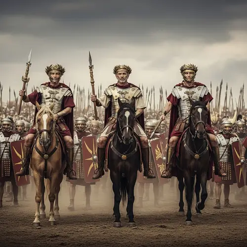 Spectacular Roman Emperors on Horses Lead a Multinational Army in Ancient Warfare