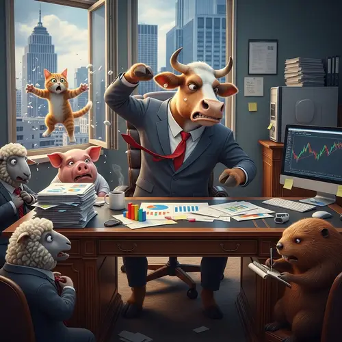 Angry Cow Throws Cat in Corporate Meeting