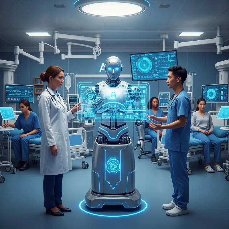 Futuristic AI Integration in Healthcare - Revolutionary Technology in Modern Hospitals Futuristic AI Integration in Healthcare - Revolutionary Technology in Modern Hospitals