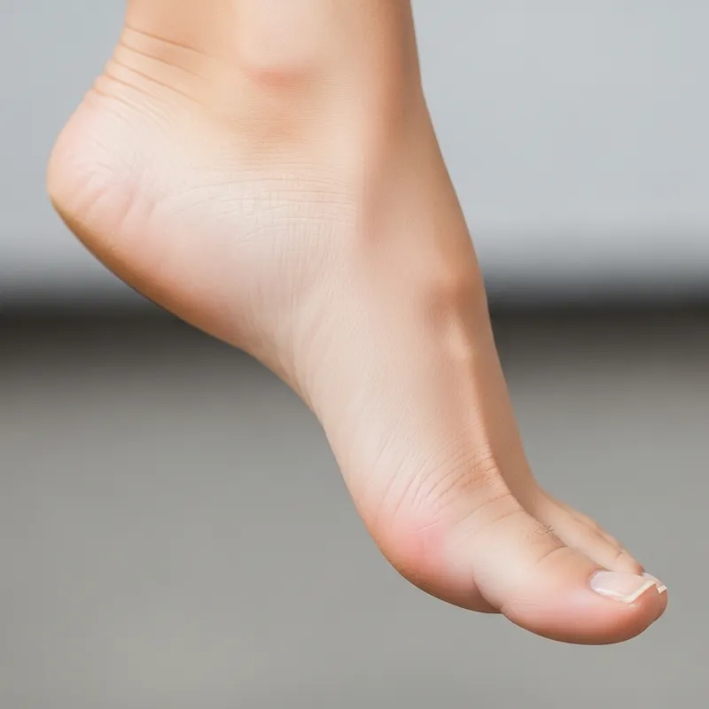 Beautiful Woman Foot: Close-Up View of Well-Manicured Toes & Soft Skin