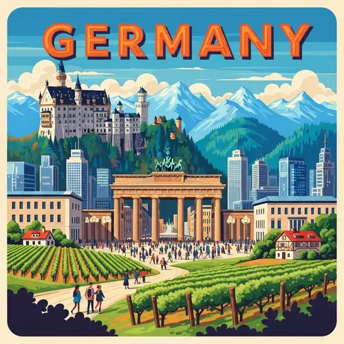 Explore the Enchanting Beauty of Germany - Vintage Travel Poster Style