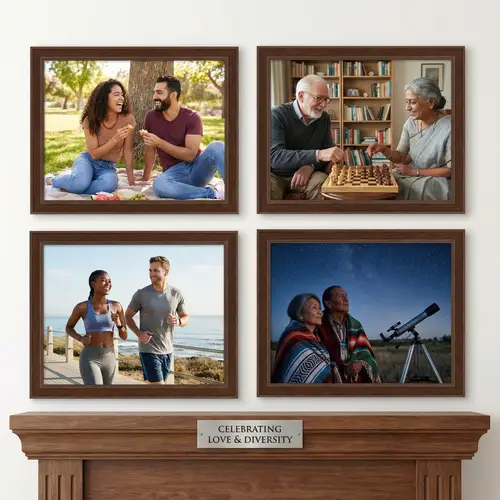 Diverse Couples Embracing Love - Multicultural Relationships