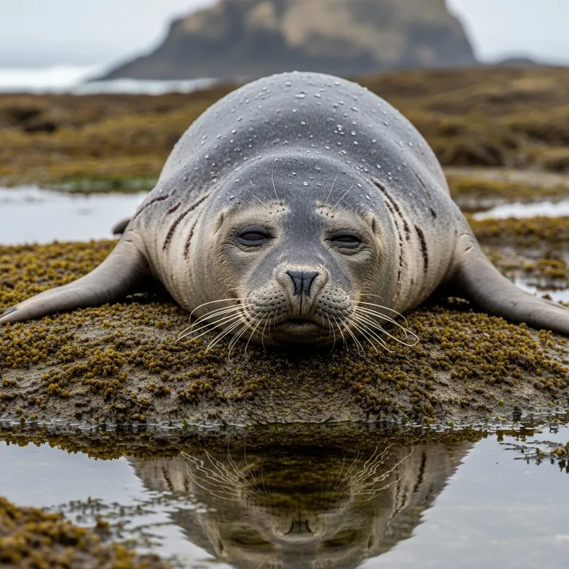 Tired Seal Resting - Embrace Tranquility in Nature