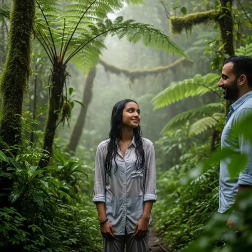 Rainforest Romance: South Asian Girl and Middle-Eastern Man