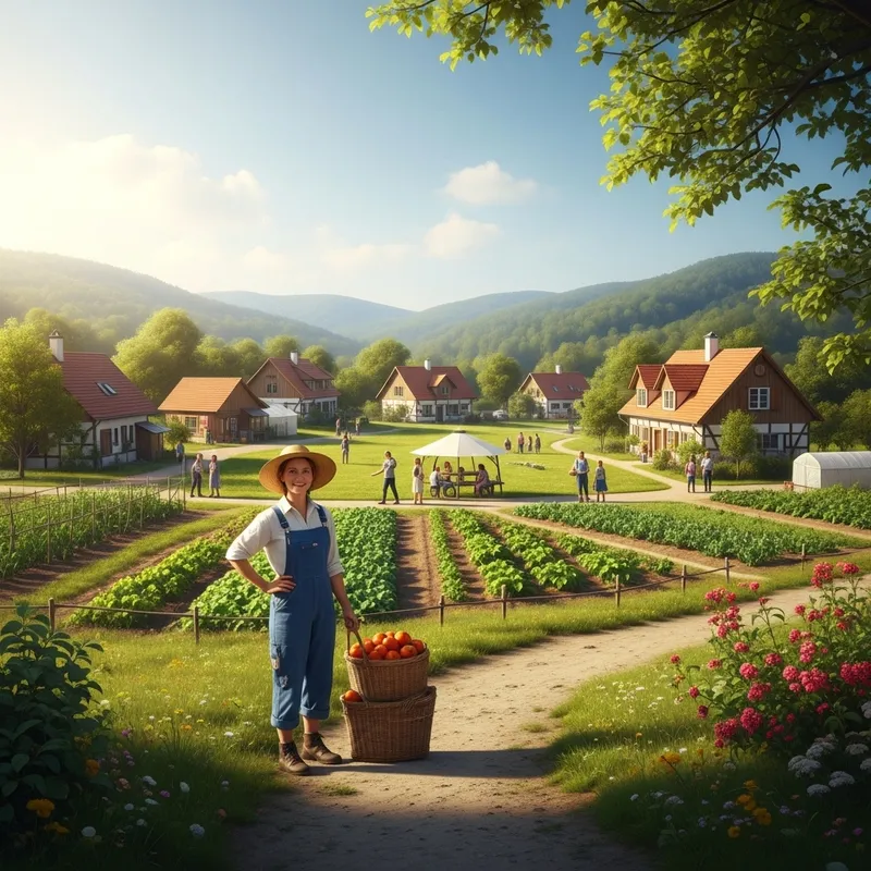 Harmonious Agricultural Vision: Thriving Farm Community Celebration Harmonious Agricultural Vision: Thriving Farm Community Celebration